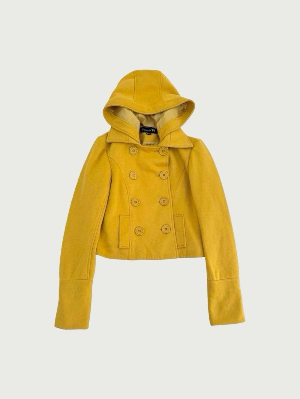 Yellow Double Breasted Button Jacket